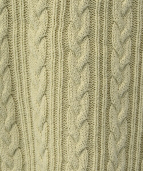 DEICY（デイシー）の「ケーブルニットセットアップ（ワンピース・レディース・オフホワイト/グリーン/ピンクベージュ・FREE）」の5枚目の写真