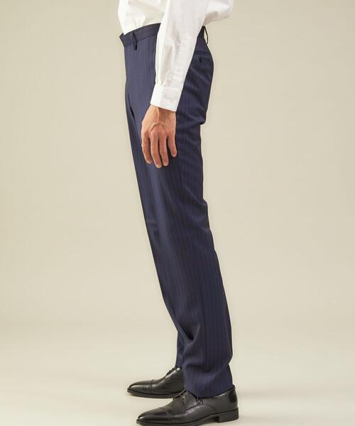 green label relaxing（グリーンレーベルリラクシング）の「＜CANONICO（カノニコ）＞ピンストライプ ノープリーツ スーツパンツ（スーツパンツ・メンズ・ネイビー/グレー・72cm/76ｃｍ/80ｃｍ/88ｃｍ/92cm/84ｃｍ）」の4枚目の写真
