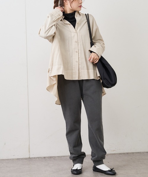 PUAL CE CIN(ピュアルセシン)の「製品染めプリント前あきブラウス(シャツ/ブラウス・レディース・ベージュ/スミクロ/ブルー/アイボリー/モカ・FREE)」の13枚目の写真