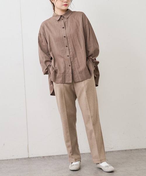 PUAL CE CIN(ピュアルセシン)の「製品染めプリント前あきブラウス(シャツ/ブラウス・レディース・ベージュ/スミクロ/ブルー/アイボリー/モカ・FREE)」の17枚目の写真