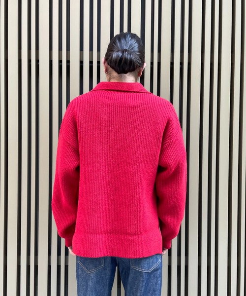 Toironier（トワロニエ）の「Toironier/トワロニエ/Rum Knit Polo/ラムニットポロ（ニット/セーター・メンズ・ブラック/レッド/オフホワイト/グリーン/その他/マスタード/キャメル・FREE）」の16枚目の写真