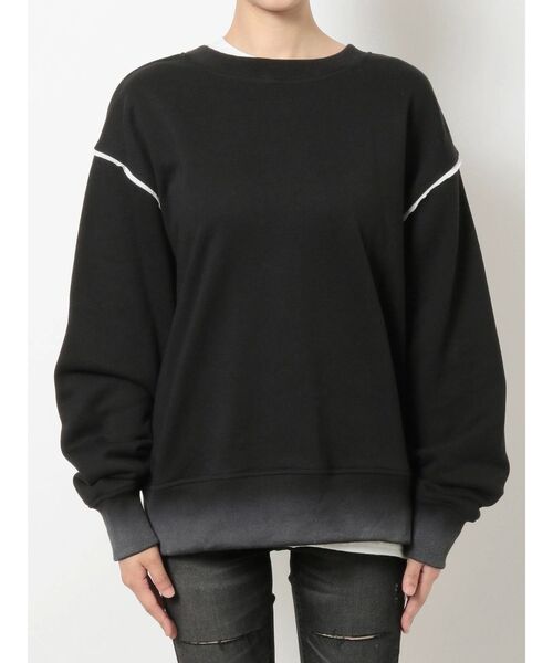 EMODA（エモダ）の「レイヤーダメージルーズプルオーバー（Tシャツ/カットソー・レディース・グレー/ブラック/ベージュ・FREE）」の14枚目の写真