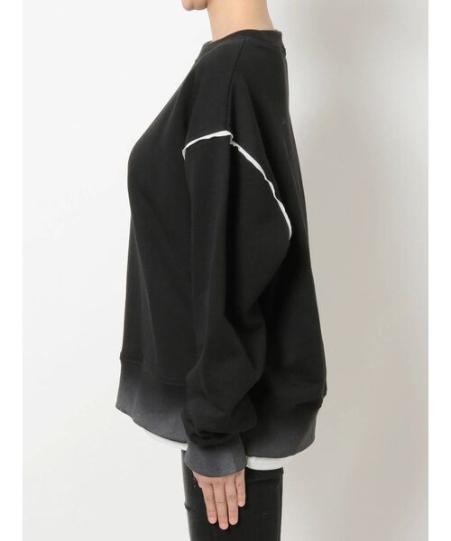 EMODA（エモダ）の「レイヤーダメージルーズプルオーバー（Tシャツ/カットソー・レディース・グレー/ブラック/ベージュ・FREE）」の13枚目の写真