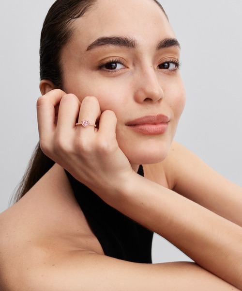 パンドラ　PANDRA スパークリングエレベイテッドハートリング52 PANDORA（パンドラ） 指輪 リング スパークリング エレベイテッド