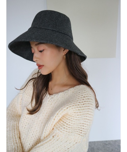 TRUNC（トランクエイティーエイト）の「Wool Bucket Hat（ハット・レディース・ブラウン/アイボリー/チャコールグレー・FREE）」の8枚目の写真