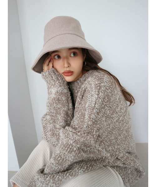 TRUNC（トランクエイティーエイト）の「Wool Bucket Hat（ハット・レディース・ブラウン/アイボリー/チャコールグレー・FREE）」の13枚目の写真