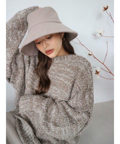 TRUNC（トランクエイティーエイト）の「Wool Bucket Hat（ハット・レディース・ブラウン/アイボリー/チャコールグレー・FREE）」の22枚目の写真