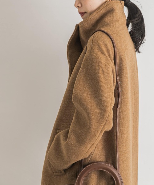 URBAN RESEARCH(アーバンリサーチ)の「ライトメルトン衿ボリュームコート(その他アウター・レディース・チャコールグレー/モカ/ベージュ系その他・38/36)」の4枚目の写真