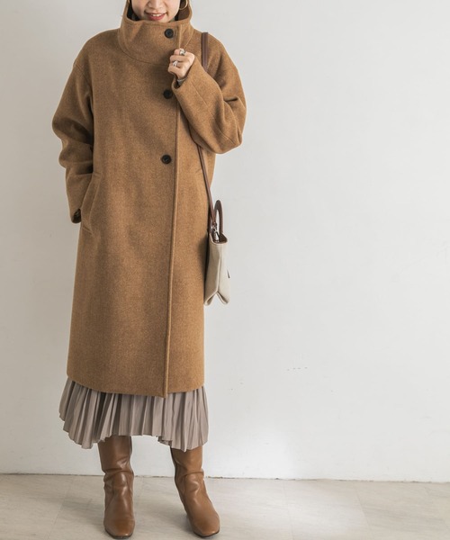 URBAN RESEARCH(アーバンリサーチ)の「ライトメルトン衿ボリュームコート(その他アウター・レディース・チャコールグレー/モカ/ベージュ系その他・38/36)」の7枚目の写真