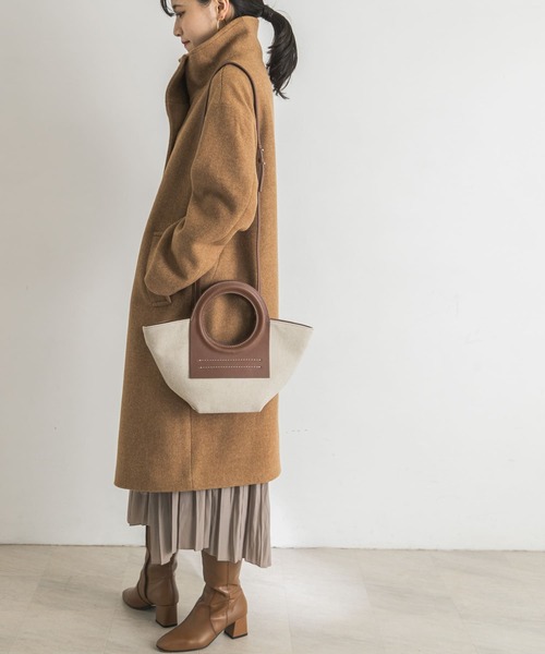 URBAN RESEARCH(アーバンリサーチ)の「ライトメルトン衿ボリュームコート(その他アウター・レディース・チャコールグレー/モカ/ベージュ系その他・38/36)」の8枚目の写真