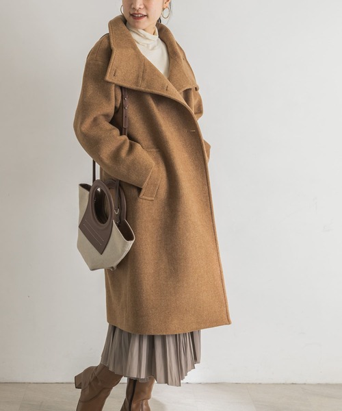 URBAN RESEARCH(アーバンリサーチ)の「ライトメルトン衿ボリュームコート(その他アウター・レディース・チャコールグレー/モカ/ベージュ系その他・38/36)」の13枚目の写真