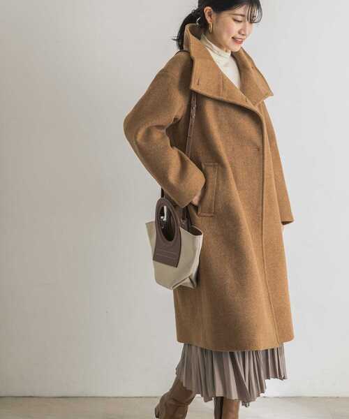 URBAN RESEARCH(アーバンリサーチ)の「ライトメルトン衿ボリュームコート(その他アウター・レディース・チャコールグレー/モカ/ベージュ系その他・38/36)」の15枚目の写真