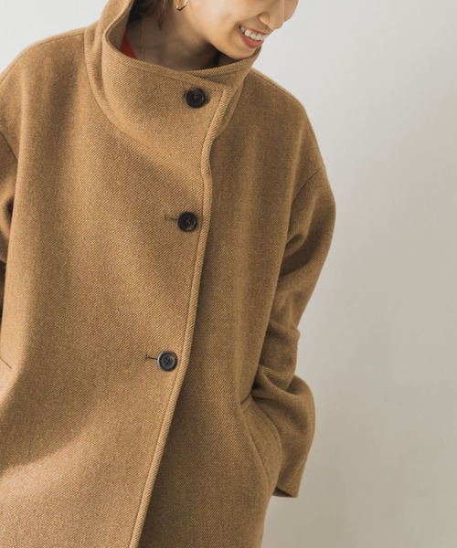 URBAN RESEARCH(アーバンリサーチ)の「ライトメルトン衿ボリュームコート(その他アウター・レディース・チャコールグレー/モカ/ベージュ系その他・38/36)」の17枚目の写真