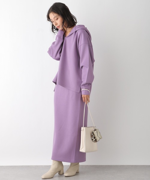 LEPSIM（レプシィム）の「スリットネックパーカー　228710（パーカー・レディース・ブラック/イエロー/グレイッシュベージュ/ライトパープル・FREE）」の18枚目の写真