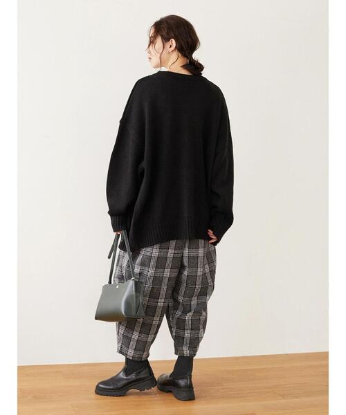 Green Parks(グリーンパークス)の「チェック柄起毛エッグパンツ*(その他パンツ・レディース・その他9・FREE)」の4枚目の写真