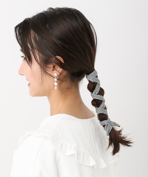 repipi armario（レピピ アルマリオ）の「チェックグルグルワイヤー（その他ヘアアクセサリー・キッズ・ブラック/グレー/ブラウン・FREE）」の5枚目の写真