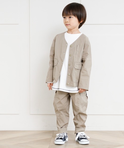 MAKE YOUR DAY（メイクユアデイ）の「ポケット付きロング丈長袖Tシャツ■80～140cm（Tシャツ/カットソー・キッズ・チャコールグレー/サックスブルー/その他/オフホワイト・100/120/80/90/130/110/140）」の8枚目の写真