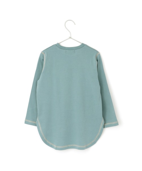 MAKE YOUR DAY（メイクユアデイ）の「ポケット付きロング丈長袖Tシャツ■80～140cm（Tシャツ/カットソー・キッズ・チャコールグレー/サックスブルー/その他/オフホワイト・100/120/80/90/130/110/140）」の13枚目の写真