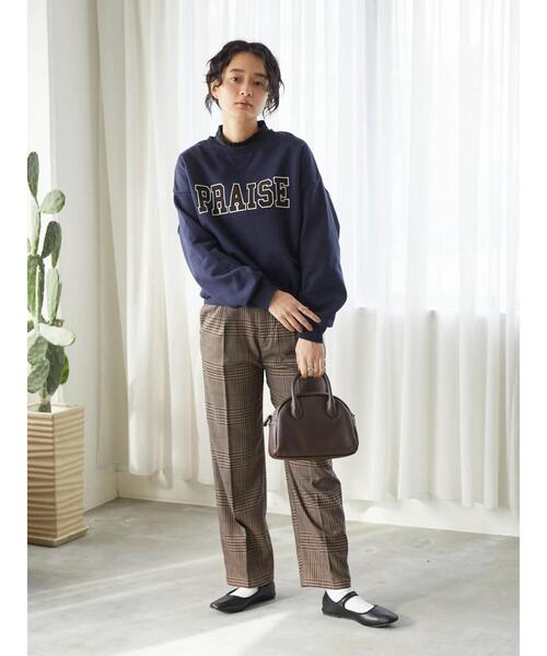 AMERICAN HOLIC（アメリカンホリック）の「ガゼット付きロゴ裏毛プルオーバー（スウェット・レディース・ホワイト系その他/グレー系その他/ダークネイビー・M/L）」の8枚目の写真