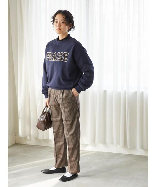 AMERICAN HOLIC（アメリカンホリック）の「ガゼット付きロゴ裏毛プルオーバー（スウェット・レディース・ホワイト系その他/グレー系その他/ダークネイビー・M/L）」の9枚目の写真