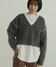 AULI | 【低身長向けサイズ】2way深Vネックニットプルオーバー(ニット/セーター)