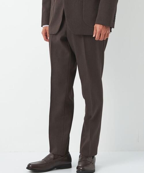 WORK TRIP OUTFITS GREEN LABEL RELAXING(ワークトリップアウトフィッツグリーンレーベル リラクシング)の「WTO A+ ヘリンボーン MULTI NP スラックス -ウォッシャブル・防シワ- **(スラックス・メンズ・ダークブラウン/ネイビー・XS/72/S/76/M/80/XL/88/L/84)」の2枚目の写真