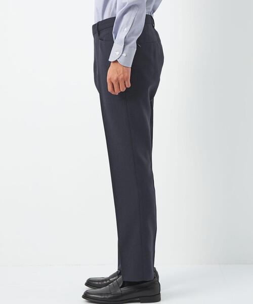 WORK TRIP OUTFITS GREEN LABEL RELAXING(ワークトリップアウトフィッツグリーンレーベル リラクシング)の「WTO A+ ヘリンボーン MULTI NP スラックス -ウォッシャブル・防シワ- **(スラックス・メンズ・ダークブラウン/ネイビー・XS/72/S/76/M/80/XL/88/L/84)」の4枚目の写真