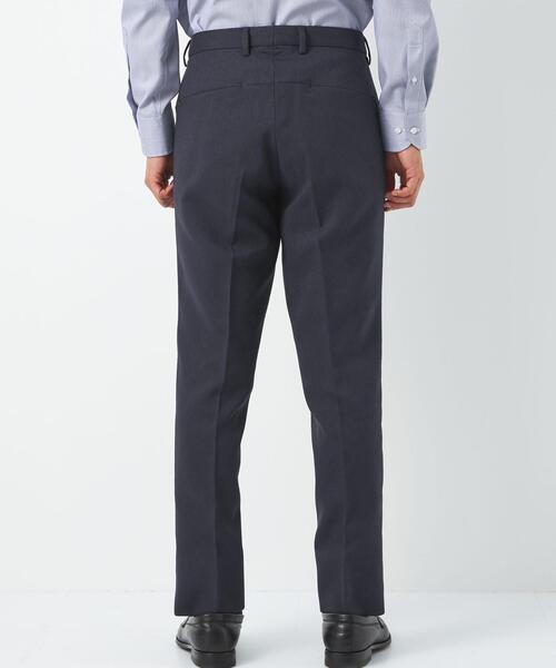 WORK TRIP OUTFITS GREEN LABEL RELAXING(ワークトリップアウトフィッツグリーンレーベル リラクシング)の「WTO A+ ヘリンボーン MULTI NP スラックス -ウォッシャブル・防シワ- **(スラックス・メンズ・ダークブラウン/ネイビー・XS/72/S/76/M/80/XL/88/L/84)」の5枚目の写真