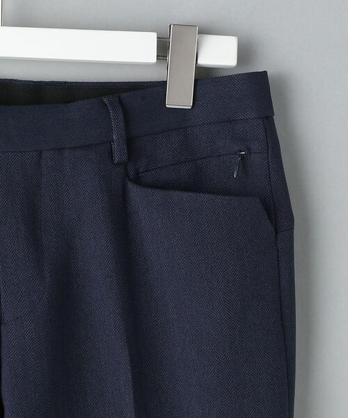 WORK TRIP OUTFITS GREEN LABEL RELAXING(ワークトリップアウトフィッツグリーンレーベル リラクシング)の「WTO A+ ヘリンボーン MULTI NP スラックス -ウォッシャブル・防シワ- **(スラックス・メンズ・ダークブラウン/ネイビー・XS/72/S/76/M/80/XL/88/L/84)」の12枚目の写真