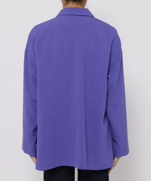 PAGEBOY（ページボーイ）の「リネンライクＷルーズジャケット（テーラードジャケット・レディース・ブラック/ベージュ/パープル系その他・FREE）」の6枚目の写真