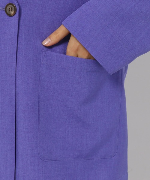 PAGEBOY（ページボーイ）の「リネンライクＷルーズジャケット（テーラードジャケット・レディース・ブラック/ベージュ/パープル系その他・FREE）」の11枚目の写真