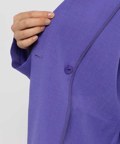 PAGEBOY（ページボーイ）の「リネンライクＷルーズジャケット（テーラードジャケット・レディース・ブラック/ベージュ/パープル系その他・FREE）」の14枚目の写真