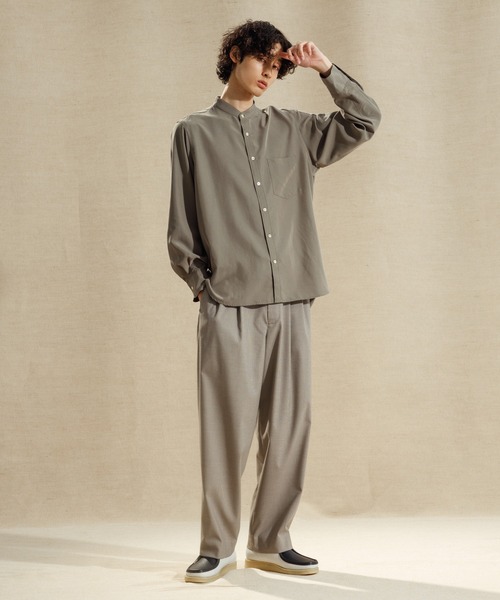 ADAM ET ROPE'（アダムエロペ）の「ワイドイージー ルームスラックス/セットアップ対応（スラックス・メンズ・ブラック/ベージュ系その他/ベージュ系その他2/ブルー系その他2・S/M/L）」の12枚目の写真