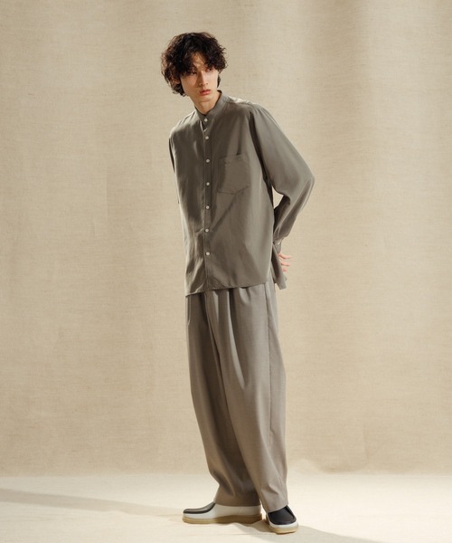 ADAM ET ROPE'（アダムエロペ）の「ワイドイージー ルームスラックス/セットアップ対応（スラックス・メンズ・ブラック/ベージュ系その他/ベージュ系その他2/ブルー系その他2・S/M/L）」の14枚目の写真