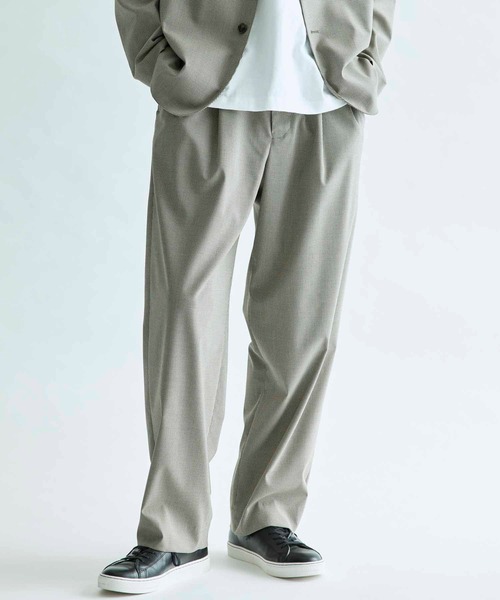 ADAM ET ROPE'（アダムエロペ）の「ワイドイージー ルームスラックス/セットアップ対応（スラックス・メンズ・ブラック/ベージュ系その他/ベージュ系その他2/ブルー系その他2・S/M/L）」の22枚目の写真