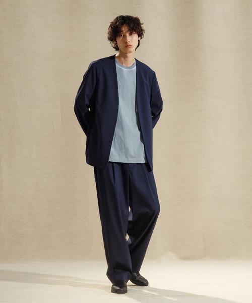 ADAM ET ROPE'（アダムエロペ）の「ワイドイージー ルームスラックス/セットアップ対応（スラックス・メンズ・ブラック/ベージュ系その他/ベージュ系その他2/ブルー系その他2・S/M/L）」の20枚目の写真