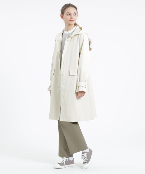 【美品✨】マッキントッシュフィロソフィー ポリエステルツイルフーデッドコート MACKINTOSH PHILOSOPHY（ﾏｯｷﾝﾄｯｼｭ ﾌｨﾛｿﾌｨｰ）の「ポリエステルツイル