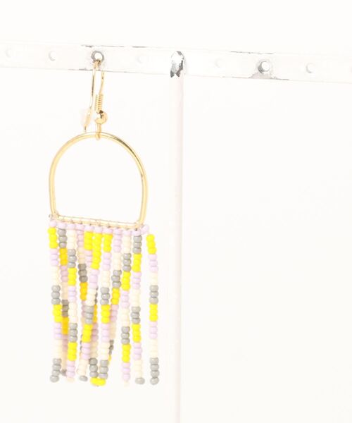 チャイハネ（チャイハネ）の「【チャイハネ】タルティアピアス 片耳用1pcs（ピアス（片耳用）・レディース・グレー/ブラウン/レッド・FREE）」の4枚目の写真