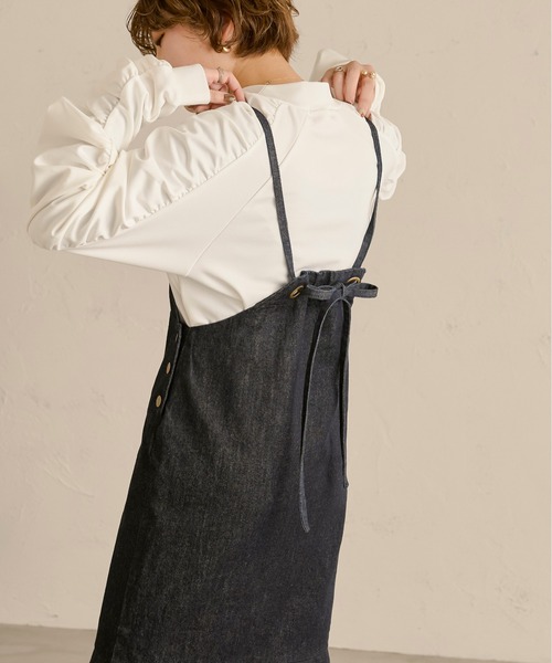 Ambre Neige（アンブルネージュ）の「シャーリングスリーブトップス／【WEB/EC限定商品】（Tシャツ/カットソー・レディース・ブラック/ベージュ/オフホワイト・FREE）」の6枚目の写真