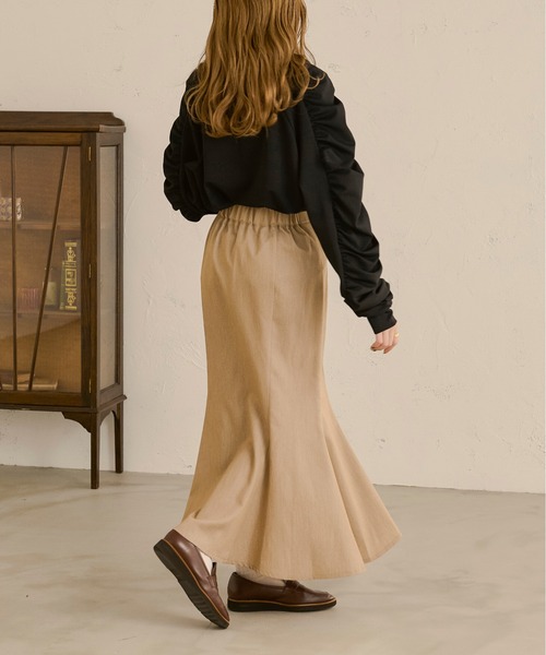 Ambre Neige（アンブルネージュ）の「シャーリングスリーブトップス／【WEB/EC限定商品】（Tシャツ/カットソー・レディース・ブラック/ベージュ/オフホワイト・FREE）」の13枚目の写真