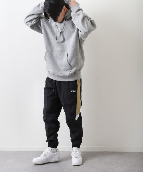 FILA（フィラ）の「【別注】 【FILA】 ナイロン 切替 トラックパンツ / シャカパン（その他パンツ・メンズ・ブラック/ネイビー/ブラック×グリーン/ブラック系・MEDIUM/LARGE/X-LARGE）」の12枚目の写真