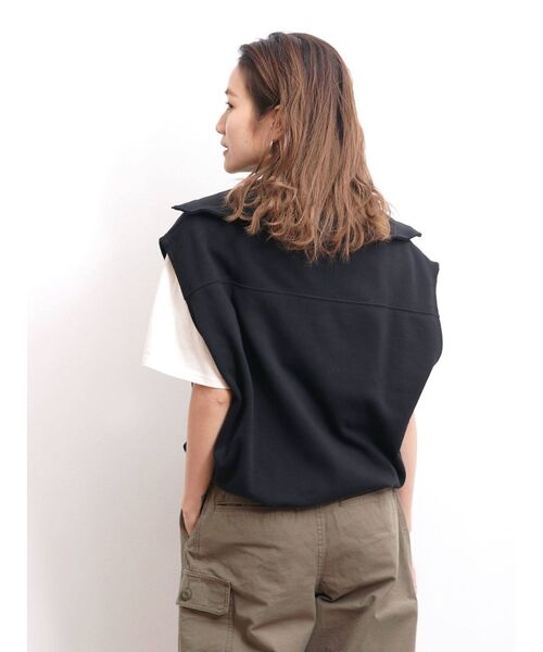 Ungrid（アングリッド）の「【WEB限定】ジップルーズノースリスウェット（スウェット・レディース・ライトグレー/ブラック/ピンク/オレンジ/ブルー・FREE）」の7枚目の写真