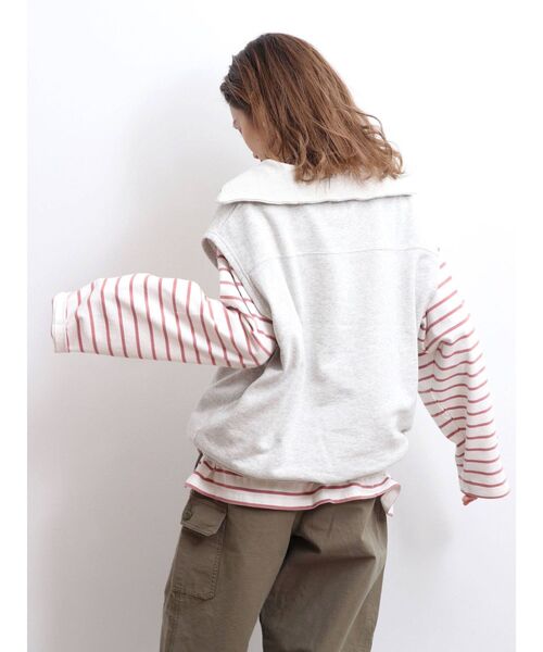 Ungrid（アングリッド）の「【WEB限定】ジップルーズノースリスウェット（スウェット・レディース・ライトグレー/ブラック/ピンク/オレンジ/ブルー・FREE）」の11枚目の写真