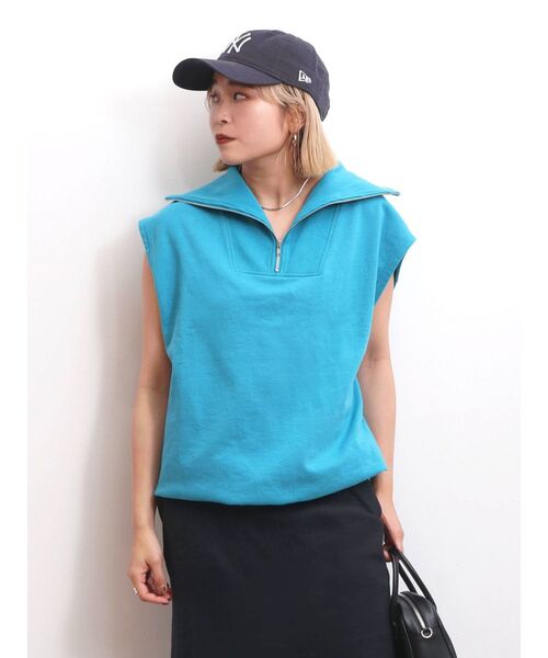 Ungrid（アングリッド）の「【WEB限定】ジップルーズノースリスウェット（スウェット・レディース・ライトグレー/ブラック/ピンク/オレンジ/ブルー・FREE）」の13枚目の写真