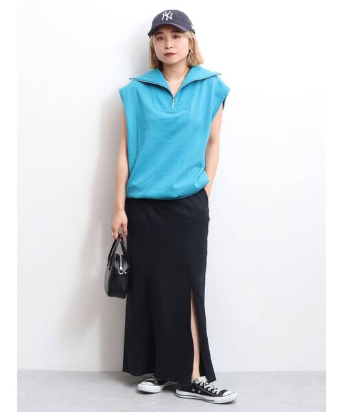 Ungrid（アングリッド）の「【WEB限定】ジップルーズノースリスウェット（スウェット・レディース・ライトグレー/ブラック/ピンク/オレンジ/ブルー・FREE）」の15枚目の写真