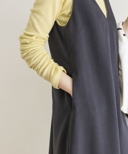 URBAN RESEARCH（アーバンリサーチ）の「コードパイピングジャンパーワンピース-2（ワンピース・レディース・ネイビー/ブラック・FREE）」の4枚目の写真