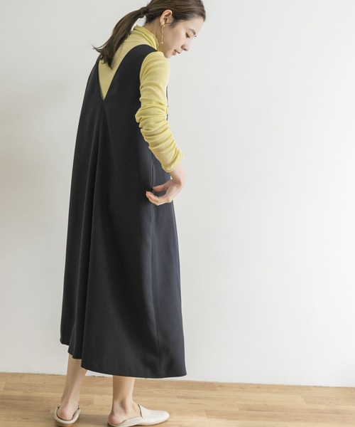 URBAN RESEARCH（アーバンリサーチ）の「コードパイピングジャンパーワンピース-2（ワンピース・レディース・ネイビー/ブラック・FREE）」の8枚目の写真