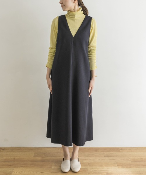 URBAN RESEARCH（アーバンリサーチ）の「コードパイピングジャンパーワンピース-2（ワンピース・レディース・ネイビー/ブラック・FREE）」の20枚目の写真