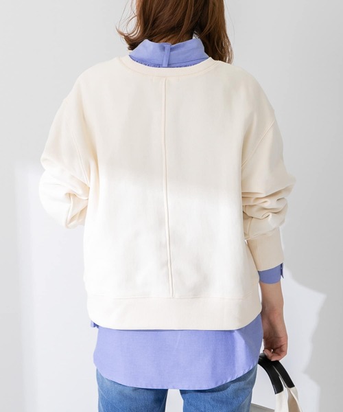 URBAN RESEARCH Sonny Label（アーバンリサーチサニーレーベル）の「クルーネックボックススウェット（スウェット・レディース・チャコールグレー/ブルー系その他/オフホワイト・FREE）」の7枚目の写真