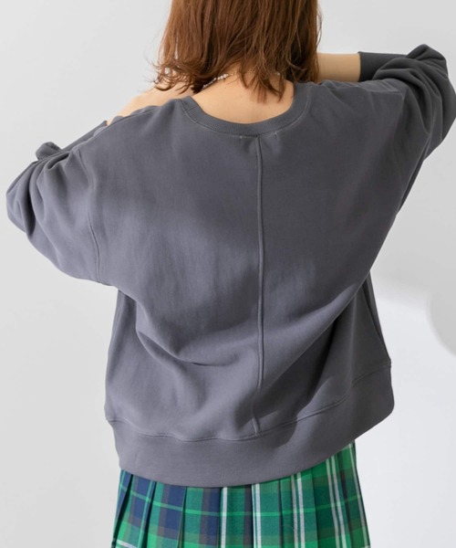 URBAN RESEARCH Sonny Label（アーバンリサーチサニーレーベル）の「クルーネックボックススウェット（スウェット・レディース・チャコールグレー/ブルー系その他/オフホワイト・FREE）」の12枚目の写真